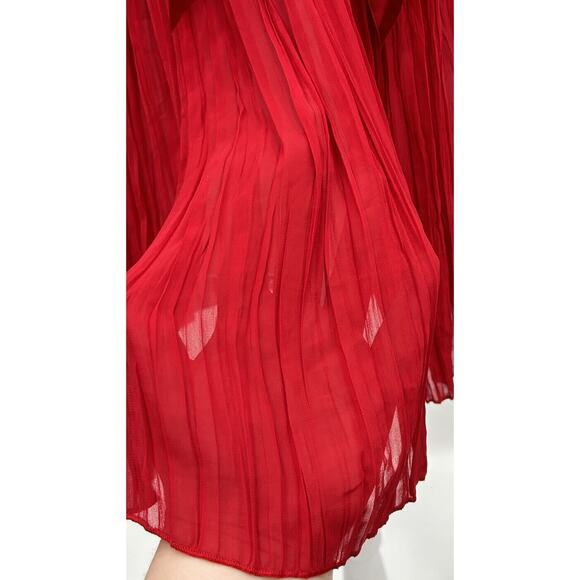 Victorias Secret Size Small Red Pleated Babydoll Lingerie Nightie Slip Bow NWT - Picture 6 of 10